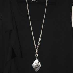 Fashion Jewelry Silver Plated Disc Necklace